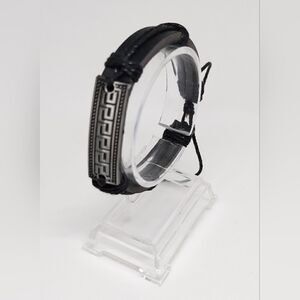 Men's‎ bracelet leather black new d101